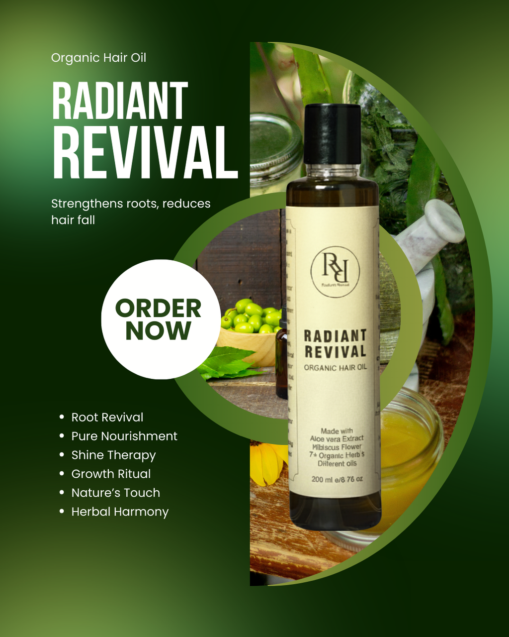 Radiant Revival Organic Hair Oil (200ML)